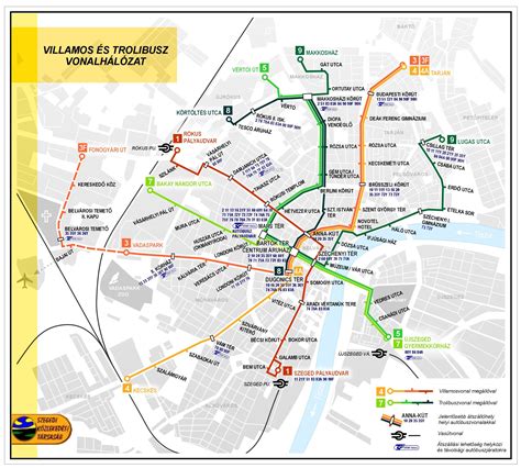 Szeged Public Transportation Map Hungarian - Szeged Hungary • mappery