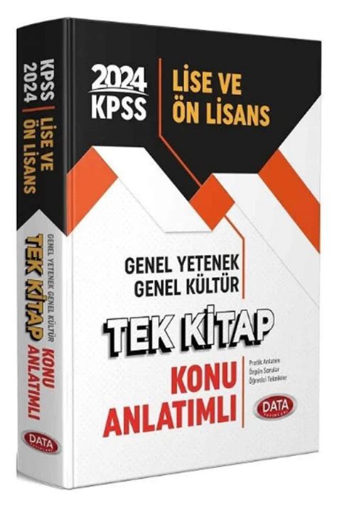 2024 KPSS Lise Ön Lisans Konu Anlatımlı Tek Kitap Data Yayınları KPSS