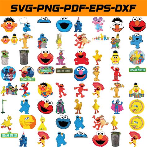 Sesame Street Svg Bundle Sesame Street Cut File Clipart Cookie