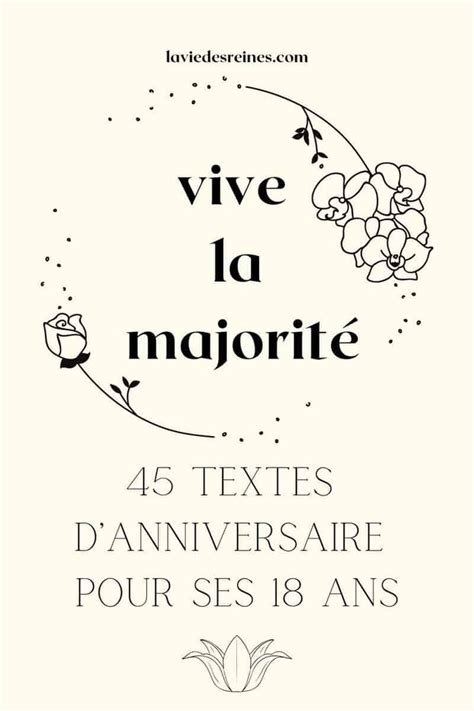 Beaux Textes D Anniversaire Pour Ses Ans Vive La Majorit