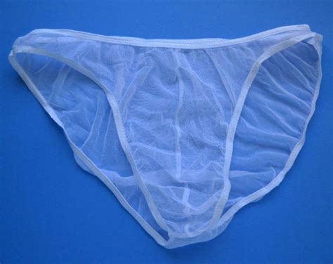 K HOT SEXY MEN C THRU MESH BIKINI White