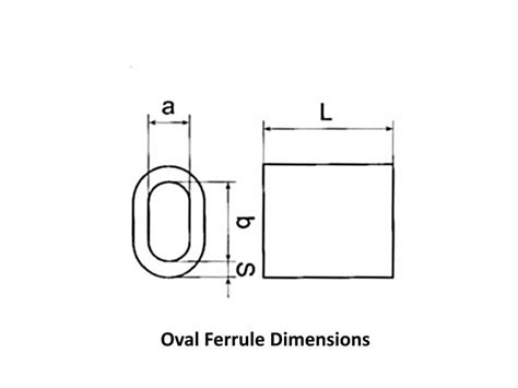 Oval Nickel Coated Copper Swages ALL SIZES