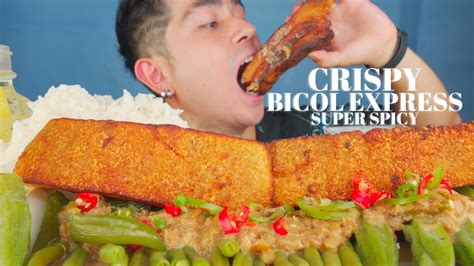 Crispy Bagnet Bicol Express Hungry Vohn Mukbang Philippinespinoy