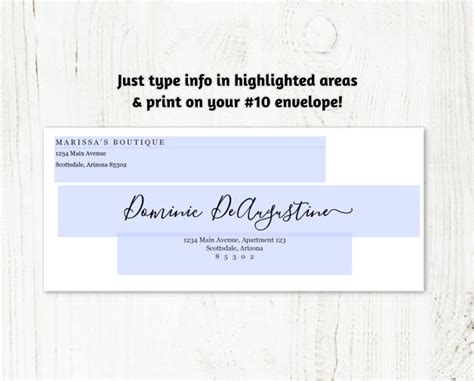 Business Envelope Template - Printable Business Envelope Address ...