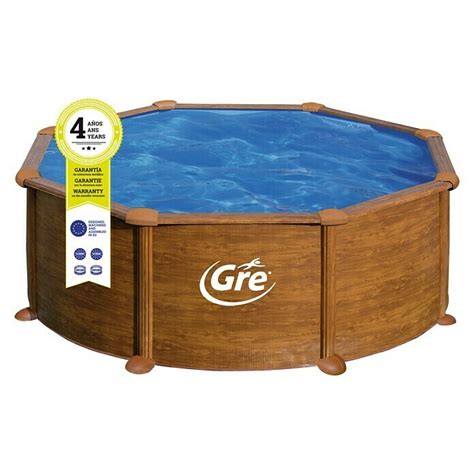 Gre Piscina de acero desmontable Mauritius Ø x Al 350 x 132 cm