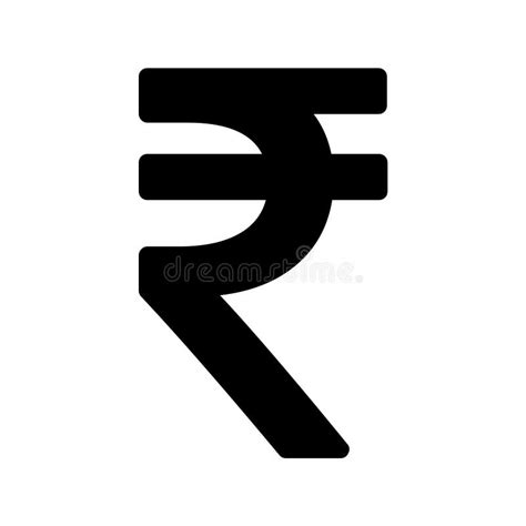 Indian Rupee Icon Symbol Isolated On White Background Vector Money