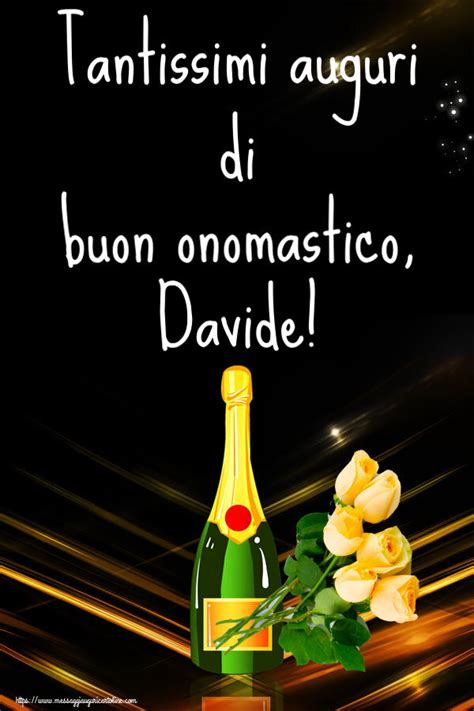 Cartoline Onomastico Con Nome Davide