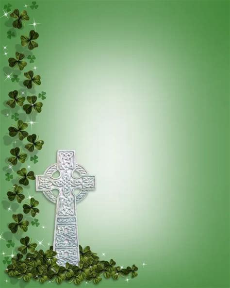 St Patricks Day Celtic Cross Border — Stock Photo © Irisangel 2062979