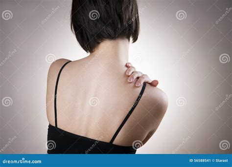 Woman With Pain In Shoulder Pain In The Human Body Stock Image Image Of Medicine Girl 56588541