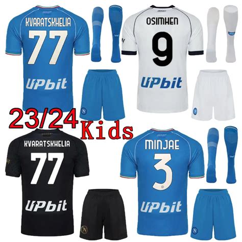 2023 2024 Ssc Napoli Home Maglie KVARATSKHELIA OSIMHEN Maglia Da Calcio