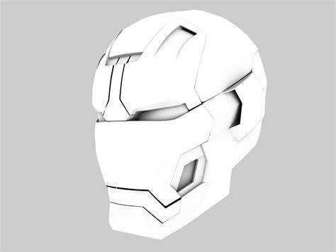 Iron Man Mark 42 Helmet Template