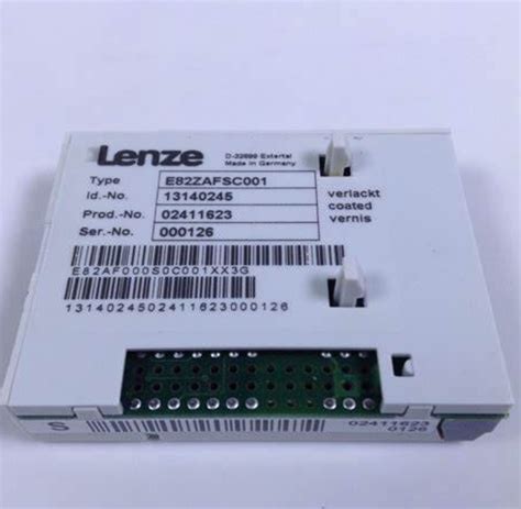 Lenze Standard Io Module Type E82zafsc001 Used In Very Good Conditions