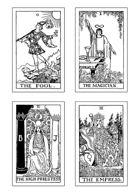 Printable Tarot Pdf Color Your Own Cards Tarot Journal Instant