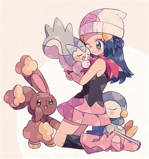 Dawn Piplup Pachirisu And Buneary Pokemon And 2 More Drawn By