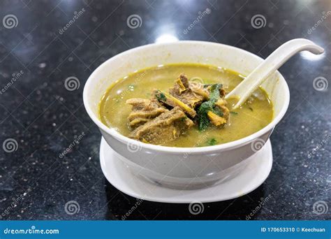 Sup Kambing Or Mutton Soup Popular Soup At Mamak Restaurant Stock