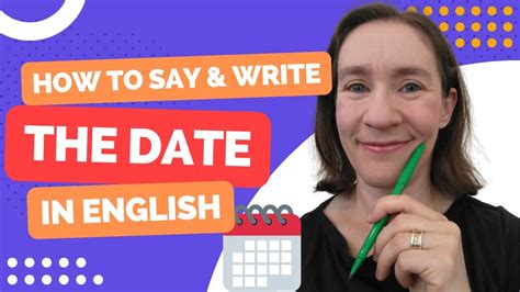 How To Say Write The DATE In English YouTube