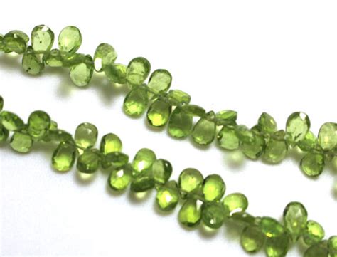 Semiprecious Gemstone Beads Genuine Peridot Gemstone Bead