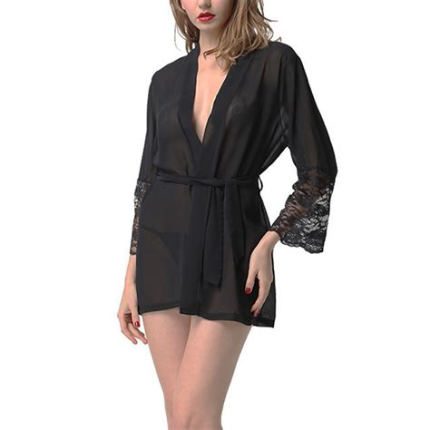 Womens Sheer Chiffon Short Kimono Robes Bathrobe Sleepwear Nightwear Nightie Ebay