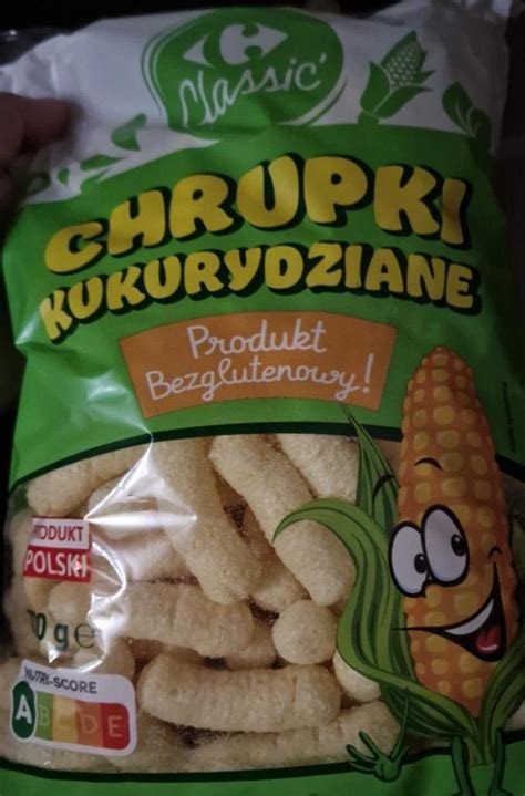 Chrupki Kukurydziane Bezglutenowe Carrefour Classic Kalorie KJ I