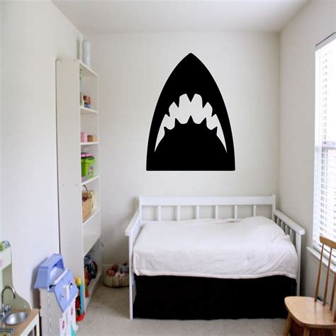 Shark Mouth Decal Great White Shark Mouth Wall Art Shark - Etsy