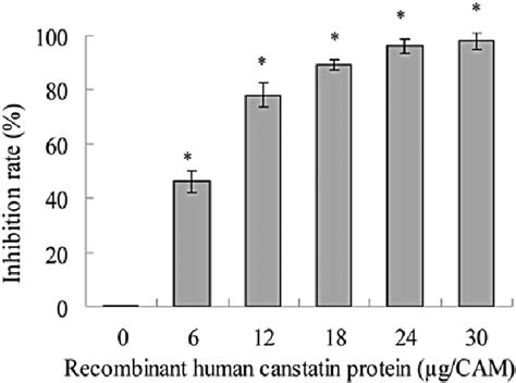 Inhibition Of The Recombinant Human Canstatin At Different