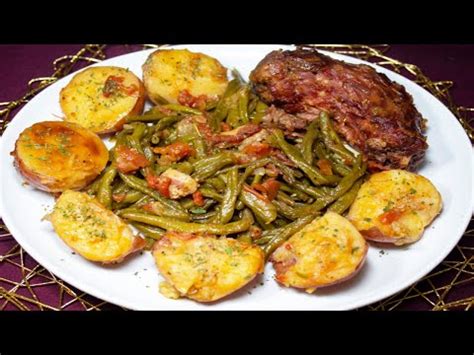 Soul Food Southern Style Green Beans Turkey Necks Potatoes String