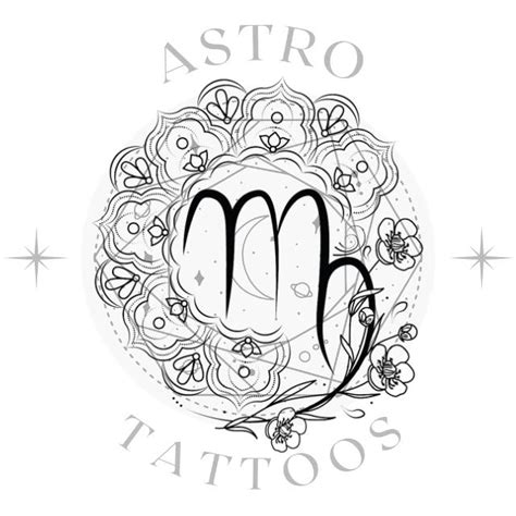 Virgo Zodiac Symbol Tattoo Design