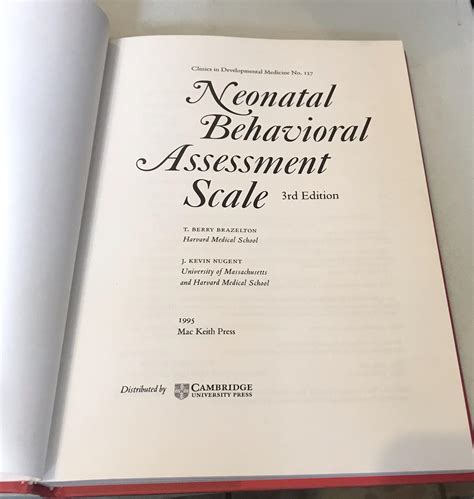 Neonatal Behavioral Assessment Scale By Brazelton T Berry Nugent J