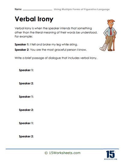 Using Multiple Forms Of Figurative Language Worksheets