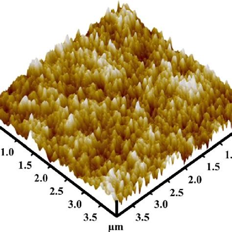 Afm Surface Morphology Of The Mos Thin Film Grown On The Si Substrate