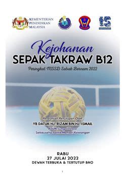 Kejohanan Sepak Takraw B R Mssd Sabak Bernam G