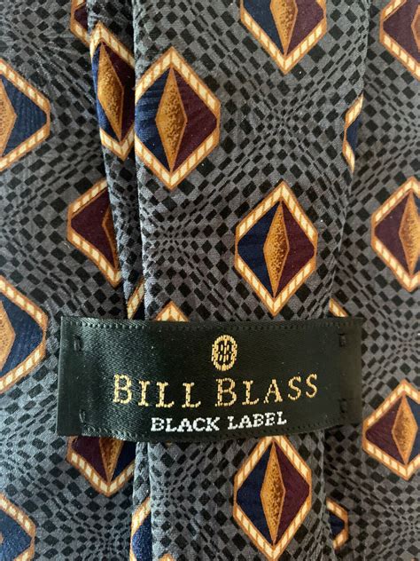 Vintage Bill Blass Black Label Tie 100 Imported Silk… Gem