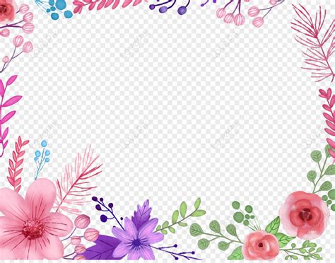 flower border flowers flower borders flower illustrations png image