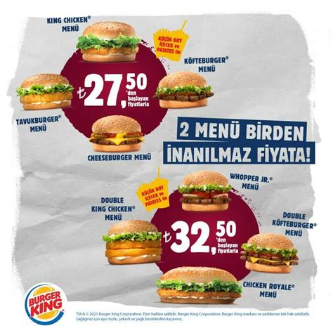 Burger King MenÜ Fİyat Lİstesİ Şubelerİ Ve Kampanyalari Ne Kadara Yenir