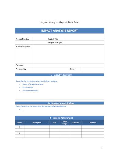 17+ Impact Analysis Templates - Google Docs, Word, Pages, PDF | Free & Premium Templates