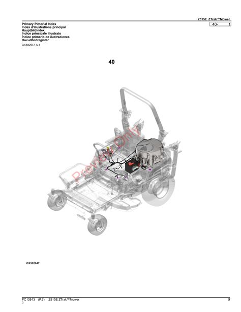 John Deere Z515E ZTrak Mower Parts Catalog PC13913 06OCT23