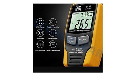 Cem Dt Temp Rh Data Logger For Industrial Mm X Mm X Mm At