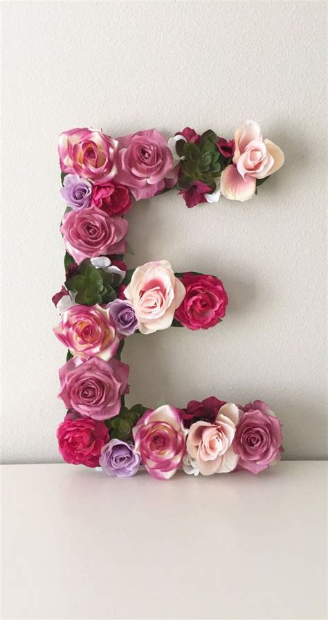 Large Floral Letter Custom Flower Letter Flower Monogram Etsy