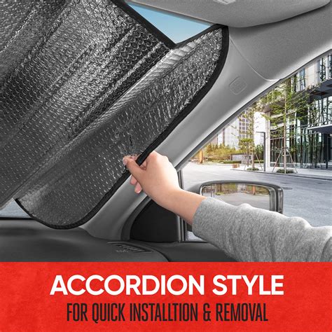 Motor Trend Front Windshield Sun Shade Accordion Folding Auto