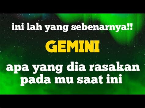 Gemini Apa Yang Dia Rasakan Pada Mu Saat Ini Youtube