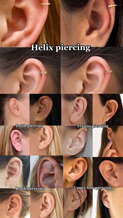 Types Of Piercings Nel Piercing All Orecchio Gioielli Per Il