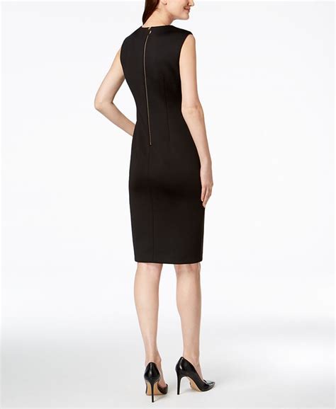 Calvin Klein Square Neck Sheath Dress Macys