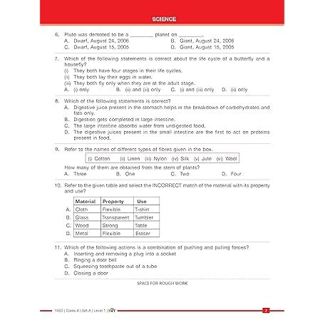 Mua Mtg Science Nso Olympiad Previous Years Papers With Mock Test