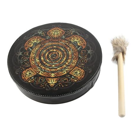 Turtle Totem Drum Portable Shaman Hand Drum For Music Therapy