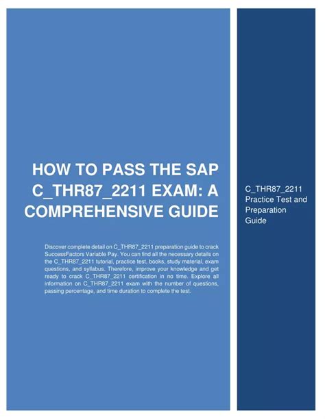 Ppt How To Pass The Sap C Thr Exam A Comprehensive Guide