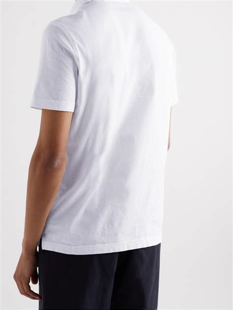 Aspesi Cotton Jersey Polo Shirt White Aspesi