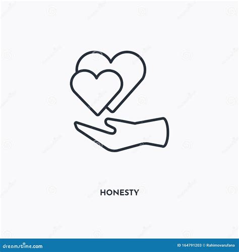 Honesty Outline Icon Simple Linear Element Illustration Isolated Line