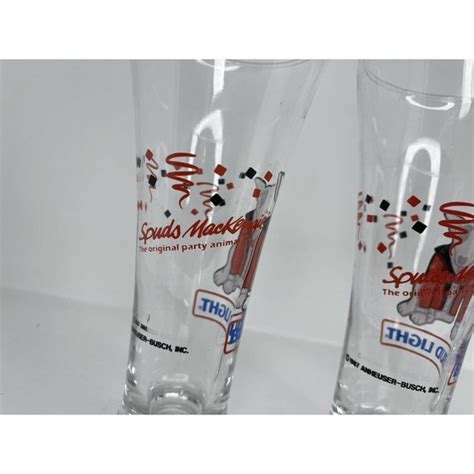 Budweiser Holiday Bud Light Spuds Mackenzie Pilsner Beer Glasses