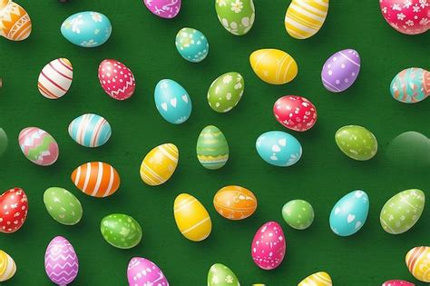 Premium Photo Colorful Easter Eggs On Green Grass