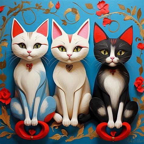 Whimsical Cat Art Free Stock Photo Public Domain Pictures